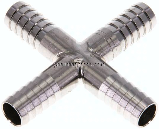 Kreuz-Schlauchverbinder 9 (3/8")mm, 1.4301