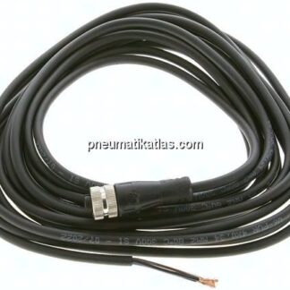 Kabel mit M12-Kupplung, 5 m, gerade, 4 lose Kabelenden (Pin 1 bis 4)