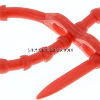 Lösbarer Kabelbinder, 120mm, 2 Befestigungsaugen, rot