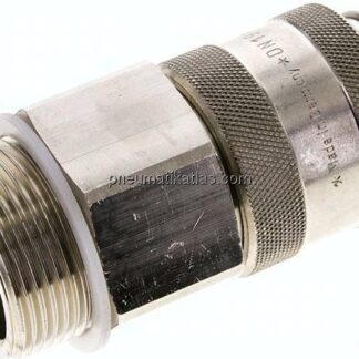 Kupplungsdose (NW19) G 1-1/4"(AG), Messing vernickelt