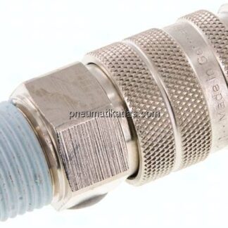 Kupplungsdose (NW10) R 1/2"(AG), Messing vernickelt