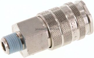 Kupplungsdose (NW10) R 1/4"(AG), Messing vernickelt