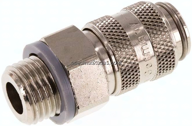 Kupplungsdose (NW5) G 1/4"(AG), Messing vernickelt