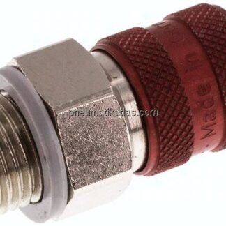 Kupplungsdose (NW5) G 1/4"(AG), Messing vernickelt
