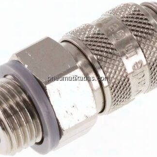 Kupplungsdose (NW5) G 1/4"(AG), Messing vernickelt
