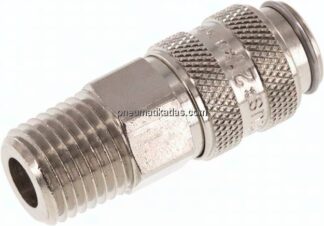 Kupplungsdose (NW5) NPT 1/4"(AG), Messing vernickelt