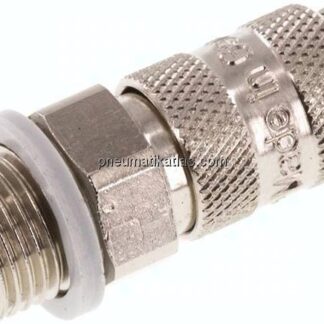 Kupplungsdose (NW2,7) G 1/8"(AG), Messing vernickelt