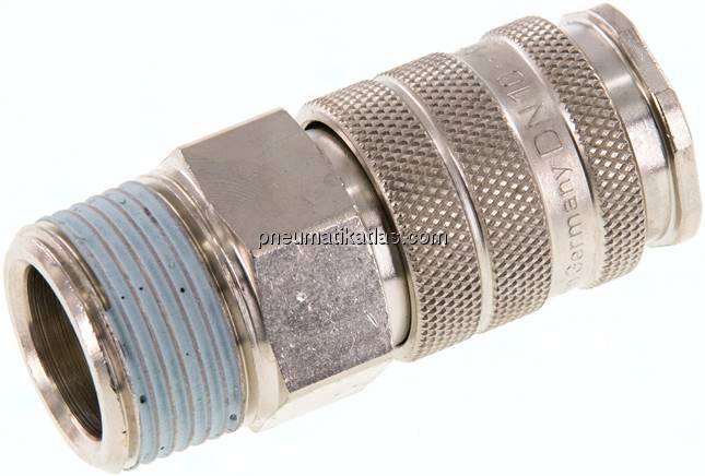 Kupplungsdose (NW10) R 3/4"(AG), Messing vernickelt