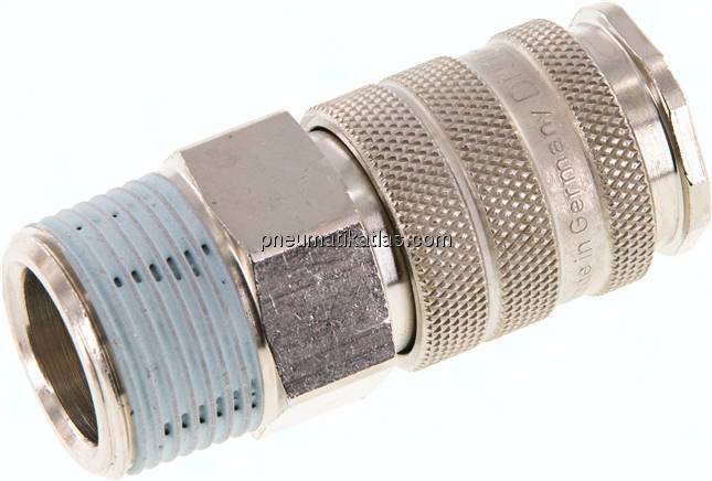 Kupplungsdose (NW10) R 3/4"(AG), Messing vernickelt