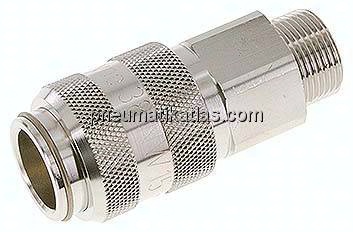 Kupplungsdose (NW15) G 3/4"(AG), Messing vernickelt