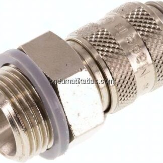 Kupplungsdose (NW5) G 3/8"(AG), Messing vernickelt