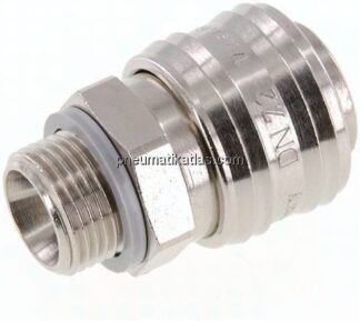 Kupplungsdose (NW7,2) G 3/8"(AG), Messing vernickelt