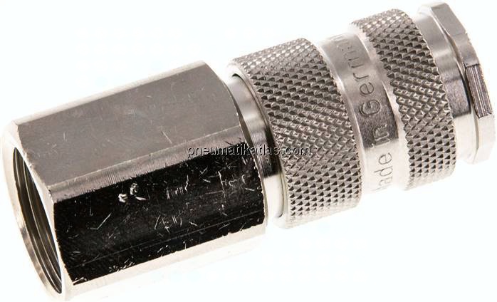 Kupplungsdose (NW7,2) G 1/2"(IG), Stahl gehärtet, vernickelt / Messing vernickelt