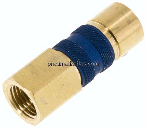 Kupplungsdose (NW5) G 1/4"(IG), blau, Sechseck SW10
