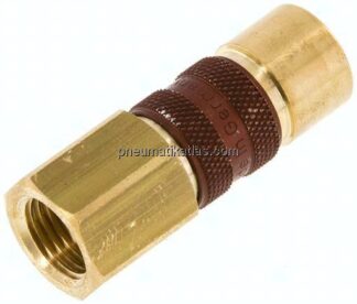 Kupplungsdose (NW5) G 1/4"(IG), braun, Dreieck 9,5 mm