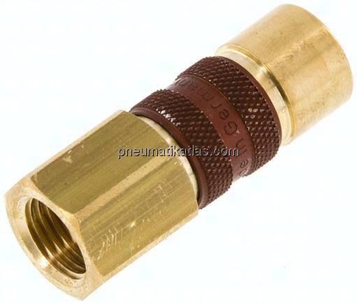 Kupplungsdose (NW5) G 1/4"(IG), braun, Dreieck 9,5 mm