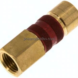 Kupplungsdose (NW5) G 1/4"(IG), rot, Achteck SW10