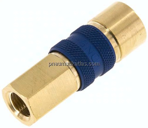 Kupplungsdose (NW5) G 1/8"(IG), blau, Sechseck SW10
