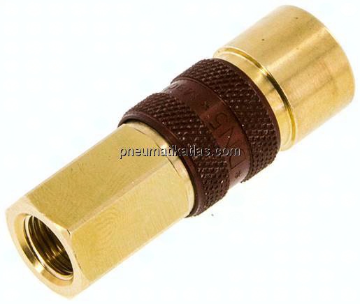 Kupplungsdose (NW5) G 1/8"(IG), braun, Dreieck 9,5 mm