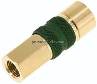 Kupplungsdose (NW5) G 1/8"(IG), grün, Kreis Ø 10,5 mm
