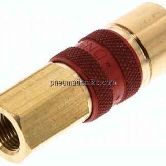 Kupplungsdose (NW5) G 1/8"(IG), rot, Achteck SW10