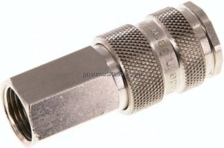 Kupplungsdose (NW7,2) G 3/8"(IG), Stahl gehärtet, vernickelt / Messing vernickelt