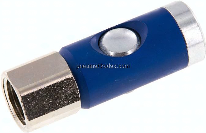 Sicherheits-Druckknopfkupplung (NW7,2), G 1/2" IG, Stahl verzinkt