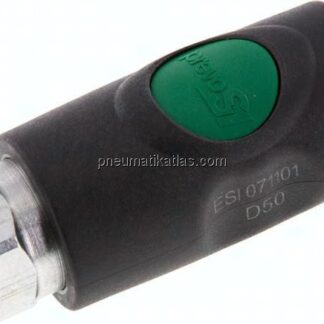 Sicherheits-Druckknopfkupplung (NW7,2), G 1/4" IG, Kunststoff