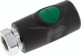 Sicherheits-Druckknopfkupplung (NW7,2), G 3/8" IG, Kunststoff