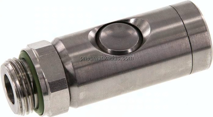 Sicherheits-Druckknopfkupplung (NW7,2), G 1/2" AG, Edelstahl