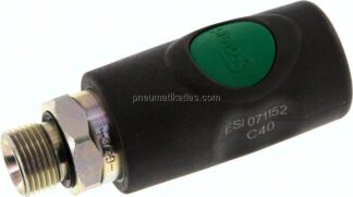 Sicherheits-Druckknopfkupplung (NW7,2), G 3/8" AG, Kunststoff