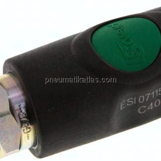 Sicherheits-Druckknopfkupplung (NW7,2), G 3/8" AG, Kunststoff