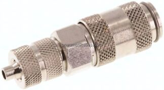 Kupplungsdose (NW2,7) 4,3x3mm Schlauch, Messing vernickelt