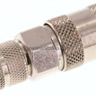 Kupplungsdose (NW2,7) 4,3x3mm Schlauch, Messing vernickelt