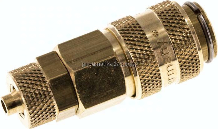 Kupplungsdose (NW5) 6x4mm Schlauch, Messing