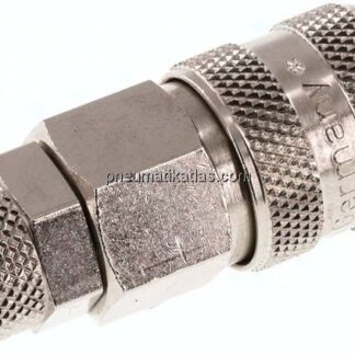 Kupplungsdose (NW5) 6x4mm Schlauch, Messing vernickelt