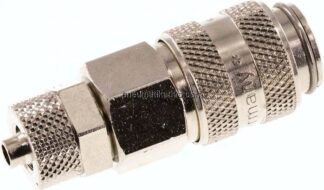 Kupplungsdose (NW5) 6x4mm Schlauch, Messing vernickelt
