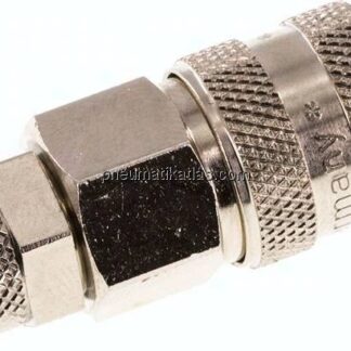 Kupplungsdose (NW5) 6x4mm Schlauch, Messing vernickelt