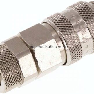 Kupplungsdose (NW5) 8x6mm Schlauch, Messing vernickelt