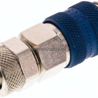 Kupplungsdose (NW5) 8x6mm Schlauch, Messing vernickelt