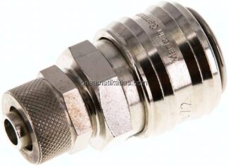 Kupplungsdose (NW7,2) 10x8mm Schlauch, Messing vernickelt