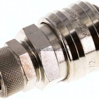 Kupplungsdose (NW7,2) 10x8mm Schlauch, Messing vernickelt