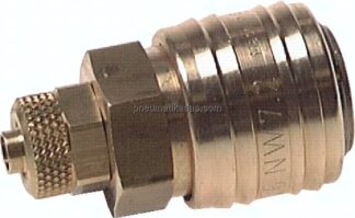 Kupplungsdose (NW7,2) 8x6mm Schlauch, Messing vernickelt