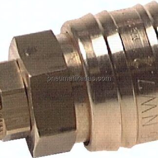 Kupplungsdose (NW7,2) 8x6mm Schlauch, Messing vernickelt