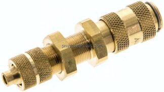 Schott-Kupplungsdose (NW2,7) 6x4mm Schlauch, Messing