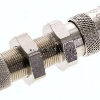 Schott-Kupplungsdose (NW2,7) 6x4mm Schlauch, Messing vernickelt