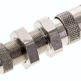 Schott-Kupplungsdose (NW2,7) 6x4mm Schlauch, Messing vernickelt