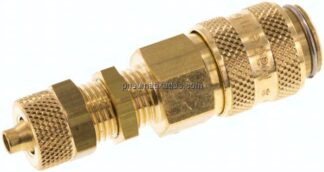Schott-Kupplungsdose (NW5) 6x4mm Schlauch, Messing