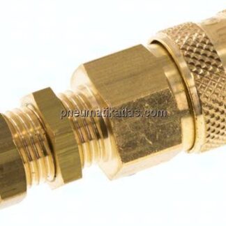 Schott-Kupplungsdose (NW5) 6x4mm Schlauch, Messing