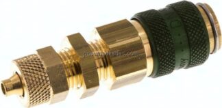 Schott-Kupplungsdose (NW5) 6x4mm Schlauch, Messing